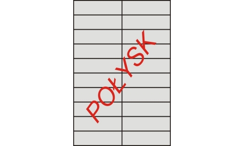 Etykiety samoprzylepne na arkuszach A4 białe błyszczące  105x29.7